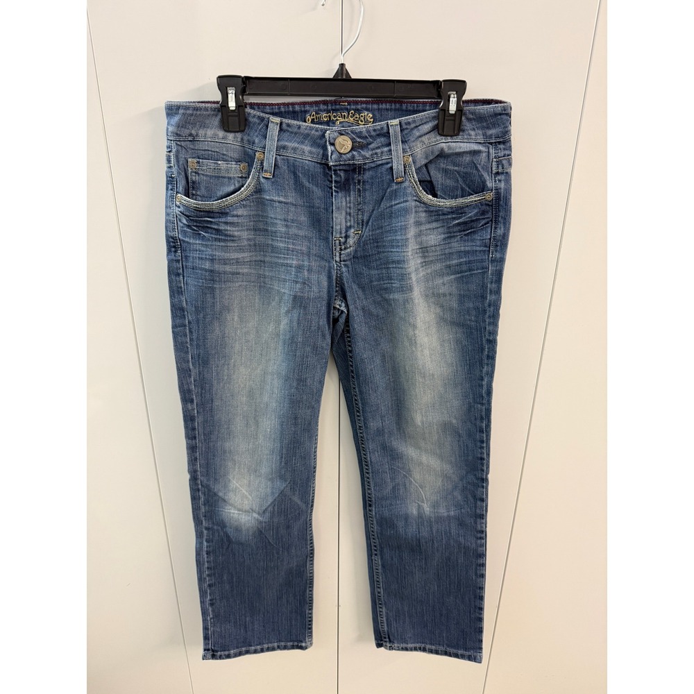 Vintage American Eagle Hipster Jeans Womens Medium Wash Straight Leg Denim